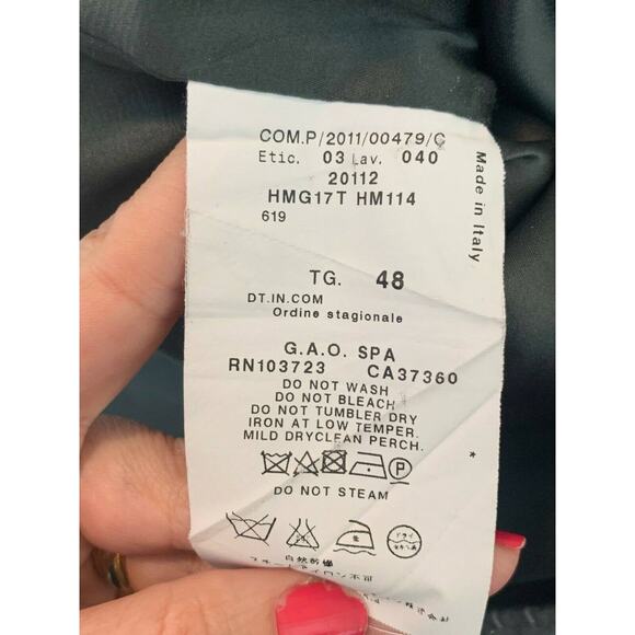 Armani Colezzioni gray wool knot front tie blazer size Small - Picture 4 of 7